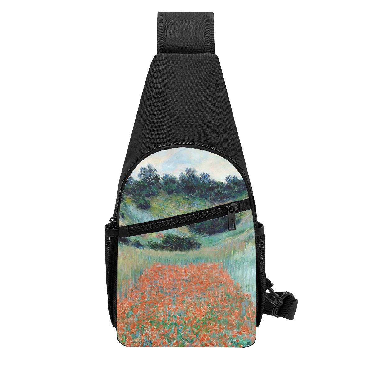Sling Backpack Shoulder - 1885 Claude Monet Campo di papaveri
