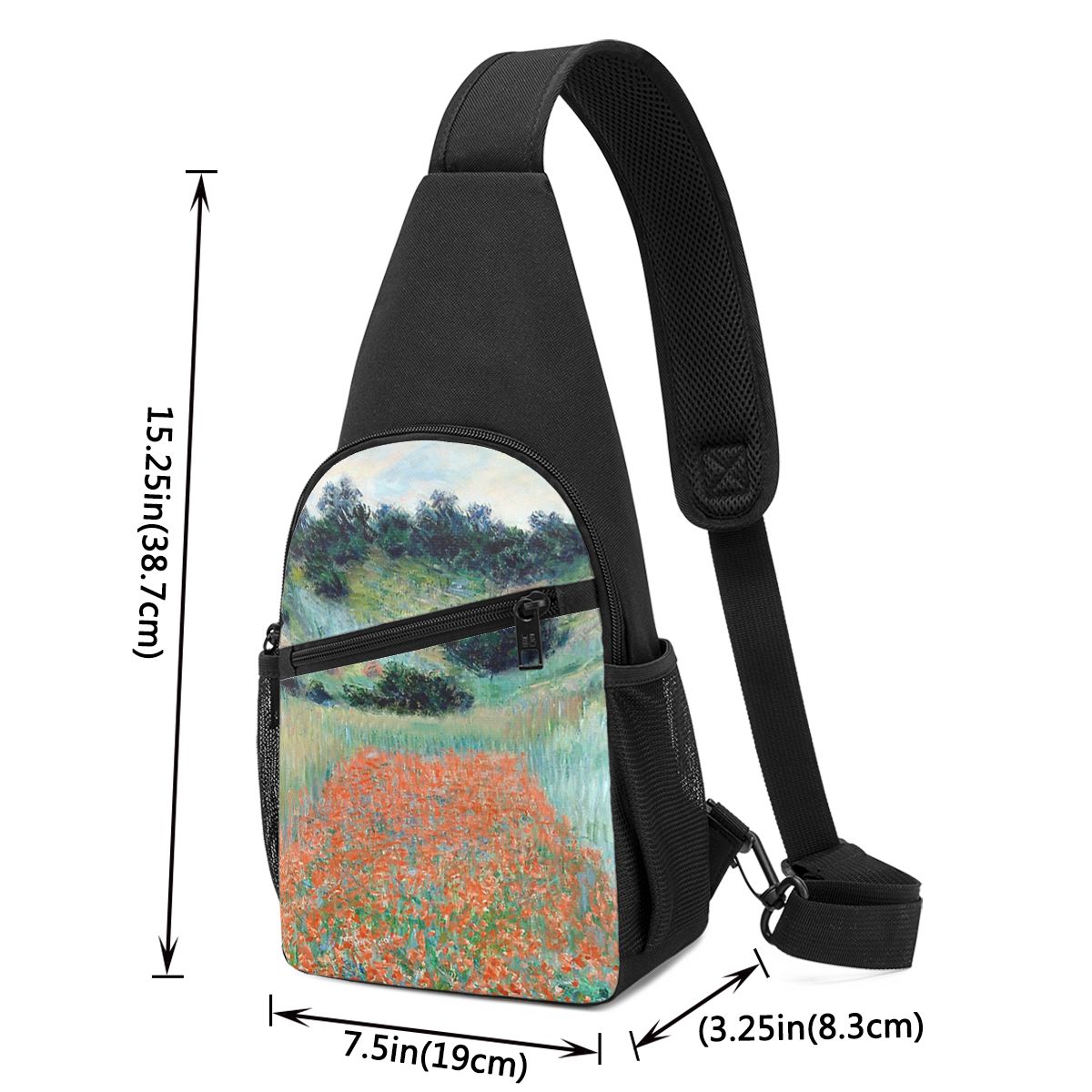 1885 Claude Monet Campo di pap - Sling Backpack Shoulder recensione e prezzo